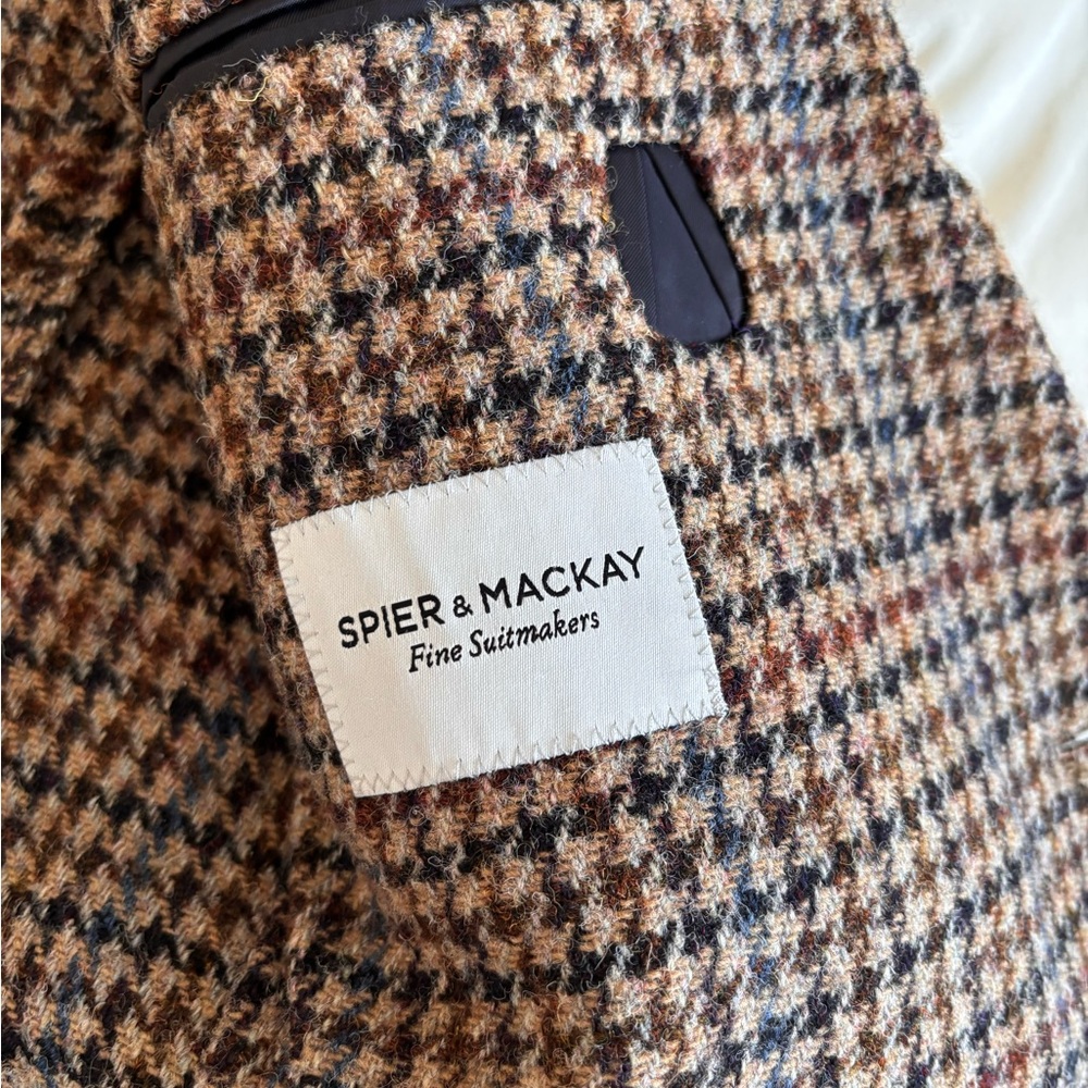 Vintage Wool Houndstooth Blazer - Picture 3 of 3